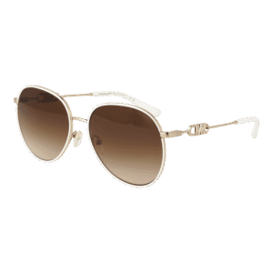 Michael Kors Rund Sonnenbrille 0MK1128J 58123313 in Weiß – 45° Seitenansicht