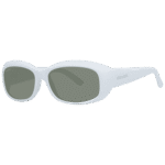 Serengeti Rechteck Sonnenbrille SS008001 56 in Weiß – 45° Seitenansicht