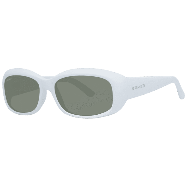 Serengeti Rechteck Sonnenbrille SS008001 56 in Weiß – 45° Seitenansicht