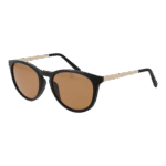 Serengeti Rund Sonnenbrille SS556002 in Schwarz – 45° Seitenansicht