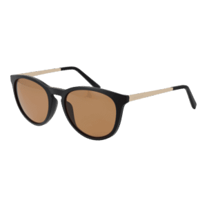 Serengeti Rund Sonnenbrille SS556002 in Schwarz – 45° Seitenansicht