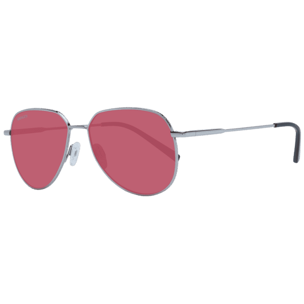 Serengeti Rund Sonnenbrille SS544004 55 in Silber – 45° Seitenansicht