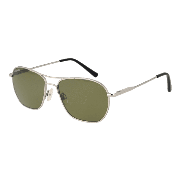 Serengeti Pilotenbrille Sonnenbrille SS545002 Lunger in Silber – 45° Seitenansicht