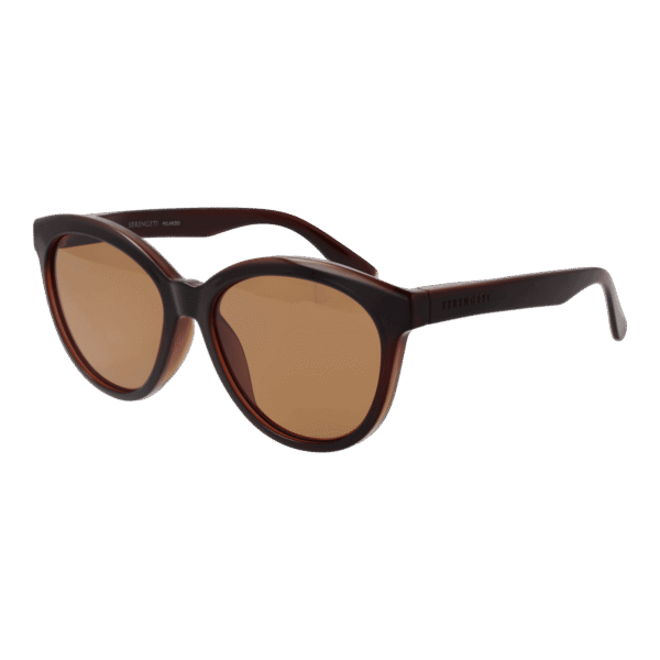 Serengeti Rund Sonnenbrille SS573002 in Braun – 45° Seitenansicht