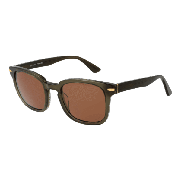 Serengeti Rechteck Sonnenbrille SS575004 Ethan in Grün – 45° Seitenansicht