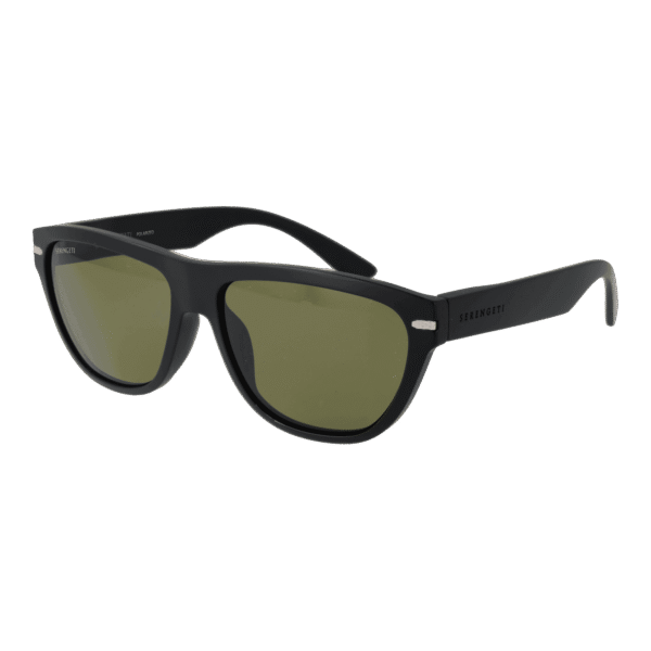Serengeti Rechteck Sonnenbrille SS601001 Pancho in Schwarz – 45° Seitenansicht