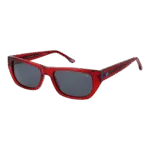 New Balance Rechteck Sonnenbrille NB6067 47C03 in Rot – 45° Seitenansicht