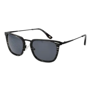 New Balance Quadrat Sonnenbrille NB6072 52C01 in Schwarz – 45° Seitenansicht