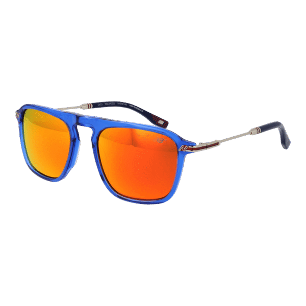 New Balance Quadrat Sonnenbrille NB6074 53C04 in Blau – 45° Seitenansicht