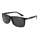 Polaroid Rechteck Sonnenbrille P8346 59KIHY2 in Schwarz – 45° Seitenansicht