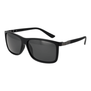 Polaroid Rechteck Sonnenbrille P8346 59KIHY2 in Schwarz – 45° Seitenansicht
