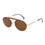 Tommy Hilfiger Pilotenbrille Sonnenbrille THF200 639 in Gold – 45° Seitenansicht