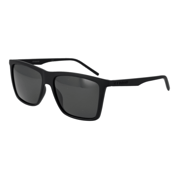 Polaroid Rechteck Sonnenbrille PLD 2050/S 55807M9 in Schwarz – 45° Seitenansicht