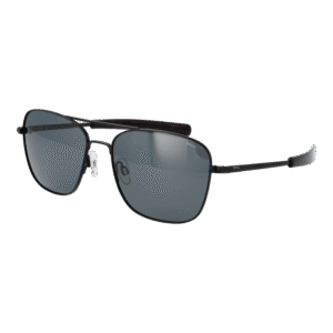 Invu Quadrat Sonnenbrille B1206 57C in Schwarz – 45° Seitenansicht