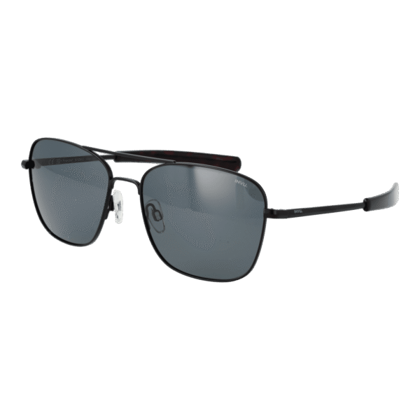 Invu Quadrat Sonnenbrille B1206 57C in Schwarz – 45° Seitenansicht
