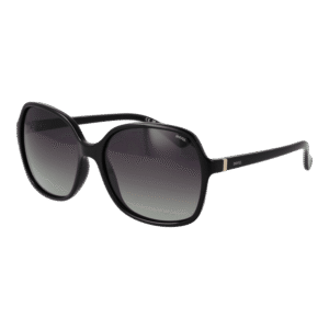 Invu Schmetterling Sonnenbrille B2241 57A in Schwarz – 45° Seitenansicht