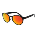Invu Rund Sonnenbrille B2249 51A in Schwarz – 45° Seitenansicht