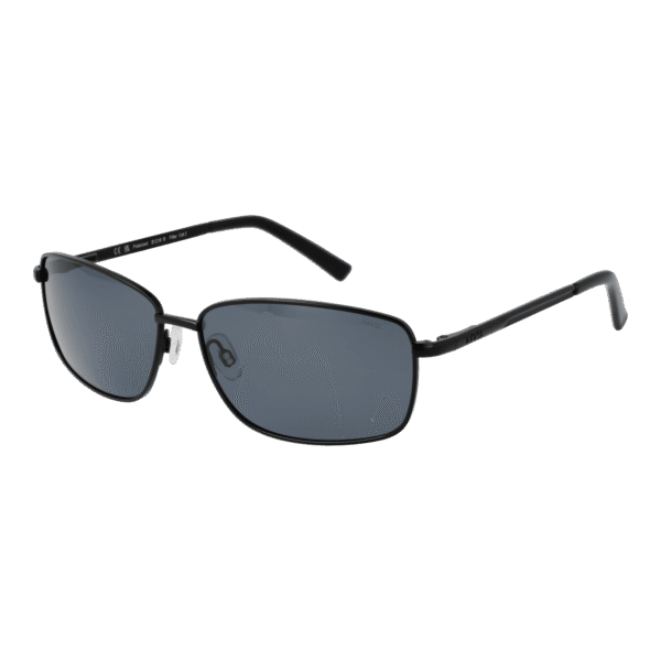 Invu Rechteck Sonnenbrille B1216 61B in Schwarz – 45° Seitenansicht