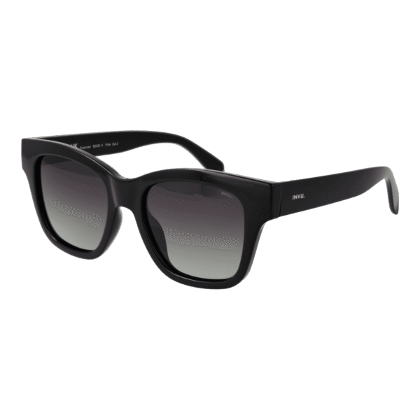 Invu Sonnenbrille B2322 51A – 45° Seitenansicht Invu Quadrat Sonnenbrille B2322 51A in Schwarz – 45° Seitenansicht
