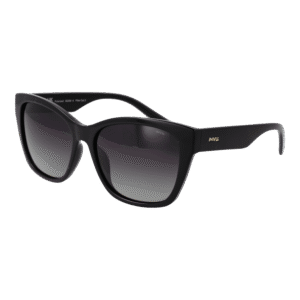 Invu Quadrat Sonnenbrille B2330 57A in Schwarz – 45° Seitenansicht