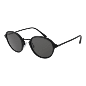 Giorgio Armani Rund Sonnenbrille 0AR8139 515042B1 in Schwarz – 45° Seitenansicht