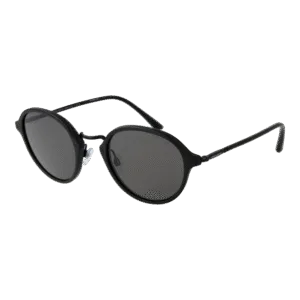 Giorgio Armani Rund Sonnenbrille 0AR8139 515042B1 in Schwarz – 45° Seitenansicht