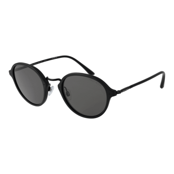 Giorgio Armani Rund Sonnenbrille 0AR8139 515042B1 in Schwarz – 45° Seitenansicht