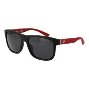 Emporio Armani Quadrat Sonnenbrille 0EA4182U 57500187 in Schwarz – 45° Seitenansicht