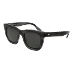 Giorgio Armani Quadrat Sonnenbrille 0AR8171 495964P2 in Grau – 45° Seitenansicht