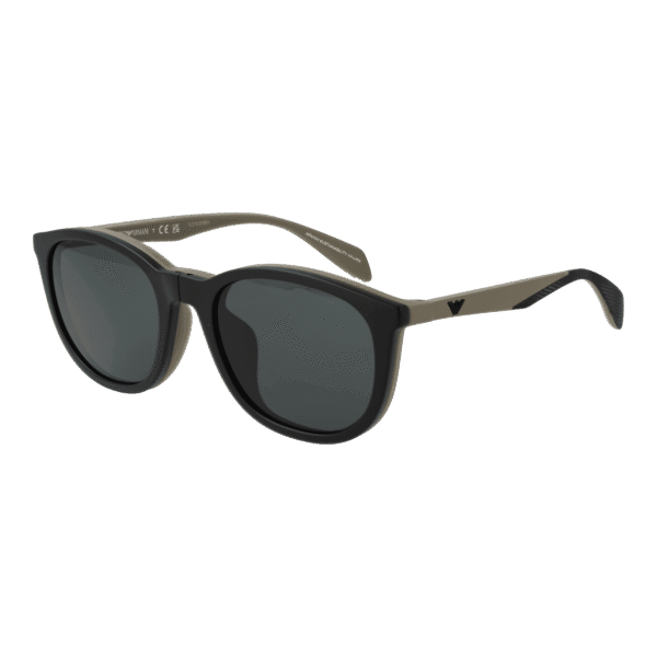 Emporio Armani Rund Sonnenbrille 0EA4211F 5354371W in Oliv – 45° Seitenansicht