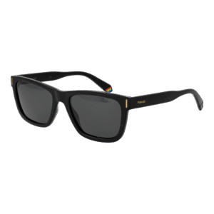 Polaroid Rechteck Sonnenbrille PLD 6186/S 54807M9 in Schwarz – 45° Seitenansicht