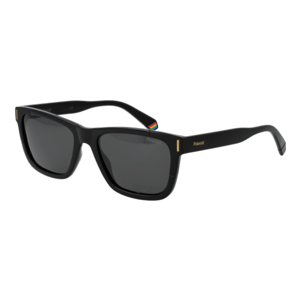 Polaroid Rechteck Sonnenbrille PLD 6186/S 54807M9 in Schwarz – 45° Seitenansicht