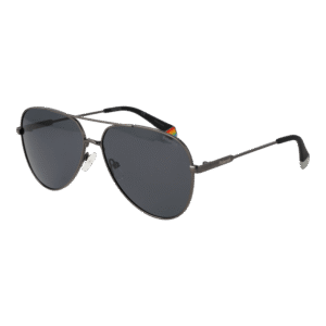 Polaroid Pilotenbrille Sonnenbrille PLD 6187/S 60KJ1M9 in Grau – 45° Seitenansicht