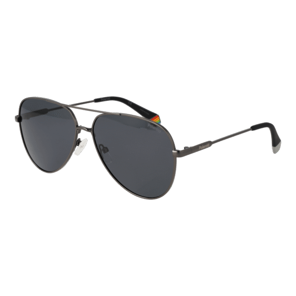 Polaroid Pilotenbrille Sonnenbrille PLD 6187/S 60KJ1M9 in Grau – 45° Seitenansicht