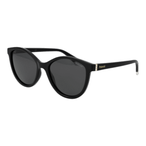 Polaroid Katzenaugen Sonnenbrille PLD 4133/S/X 55807M9 in Schwarz – 45° Seitenansicht