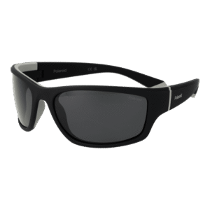 Polaroid Rechteck Sonnenbrille PLD 2135/S 6408AM9 in Schwarz – 45° Seitenansicht