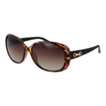 Polaroid Schmetterling Sonnenbrille P8430 58581LA in Braun – 45° Seitenansicht