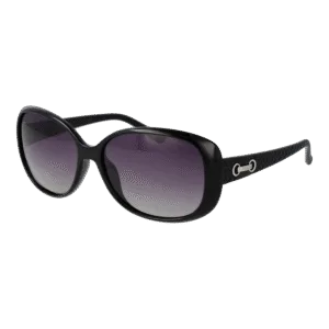 Polaroid Schmetterling Sonnenbrille P8430 58KIHIX in Schwarz – 45° Seitenansicht