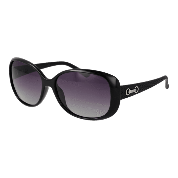 Polaroid Schmetterling Sonnenbrille P8430 58KIHIX in Schwarz – 45° Seitenansicht