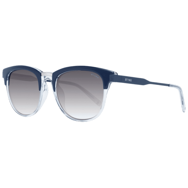 Sting Rechteck Sonnenbrille SST072 510P57 in Blau – 45° Seitenansicht