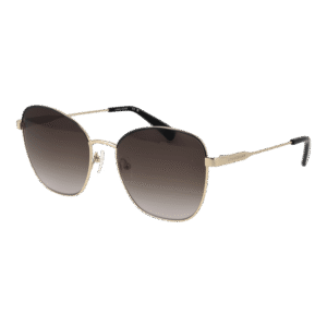 Longchamp Schmetterling Sonnenbrille LO164S 57728 in Gold – 45° Seitenansicht