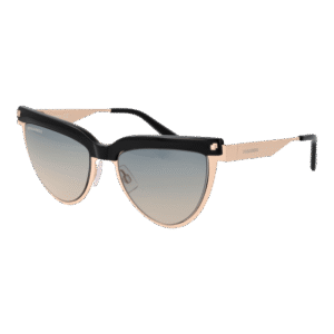 Dsquared2 Katzenaugen Sonnenbrille DQ0302 5328B in Schwarz – 45° Seitenansicht