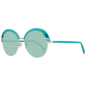 Pucci Oval Sonnenbrille EP0102 5789P in Türkis – 45° Seitenansicht