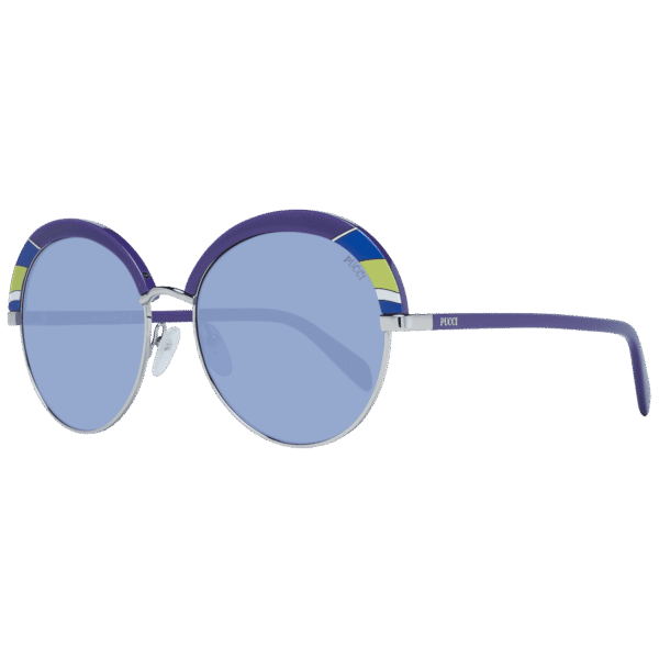 Pucci Oval Sonnenbrille EP0102 5792W in Lila – 45° Seitenansicht