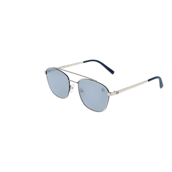 Timberland Pilotenbrille Sonnenbrille TB9168 5510D in Silber – 45° Seitenansicht