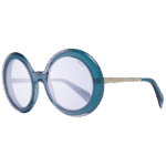 Pucci Rund Sonnenbrille EP0110 5780Y in Türkis – 45° Seitenansicht