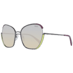 Pucci Schmetterling Sonnenbrille EP0131 5808F in Gunmetal – 45° Seitenansicht