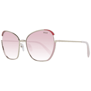 Pucci Schmetterling Sonnenbrille EP0131 5832T in Gold – 45° Seitenansicht