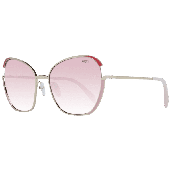 Pucci Schmetterling Sonnenbrille EP0131 5832T in Gold – 45° Seitenansicht