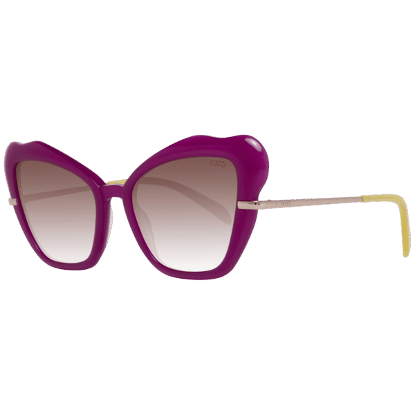 Pucci Schmetterling Sonnenbrille EP0135 5575F in Lila – 45° Seitenansicht